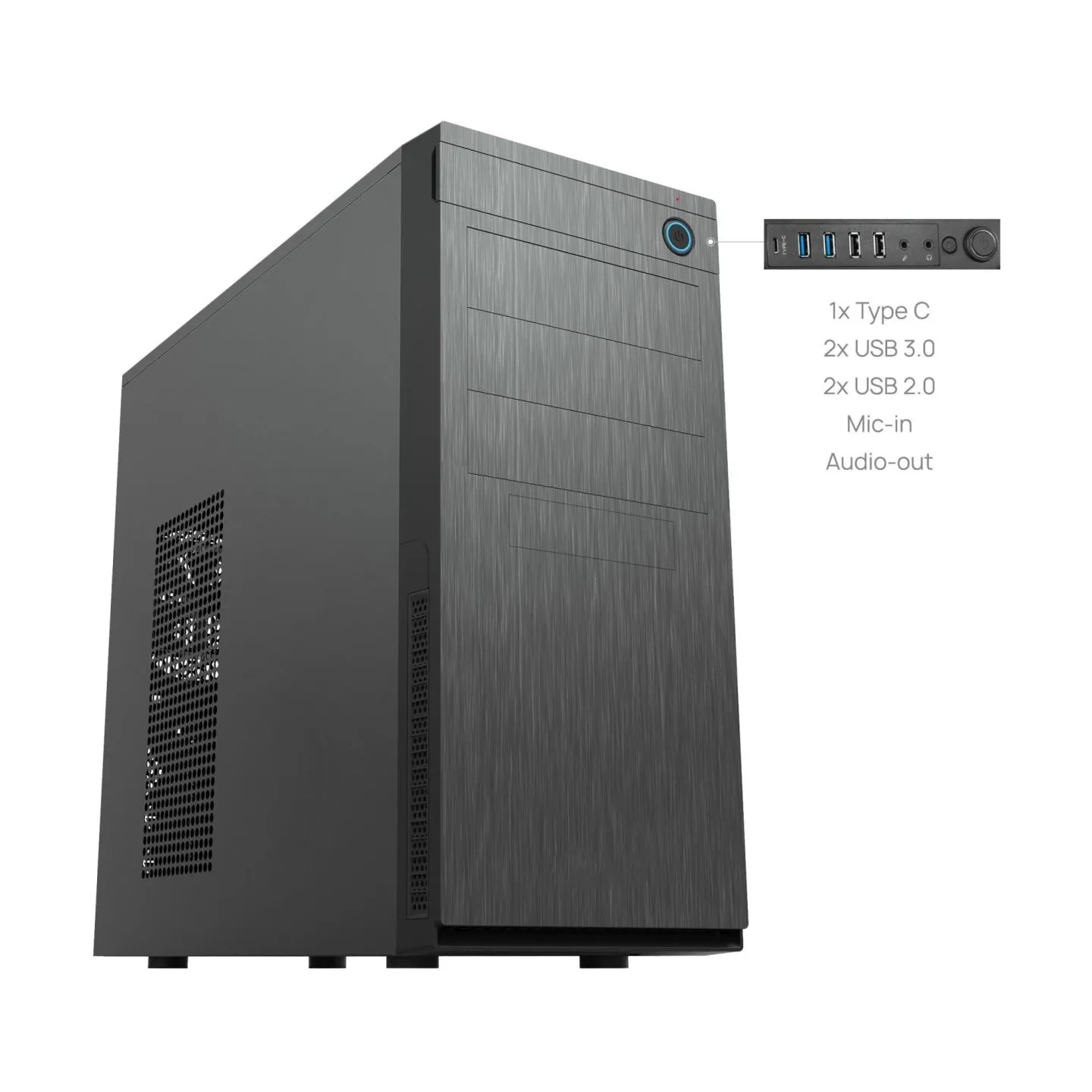 Chieftec Case|CHIEFTEC|HC-10B-OP|MidiTower|Not included|ATX|MicroATX|MiniITX|Colour Black|HC-10B-OP