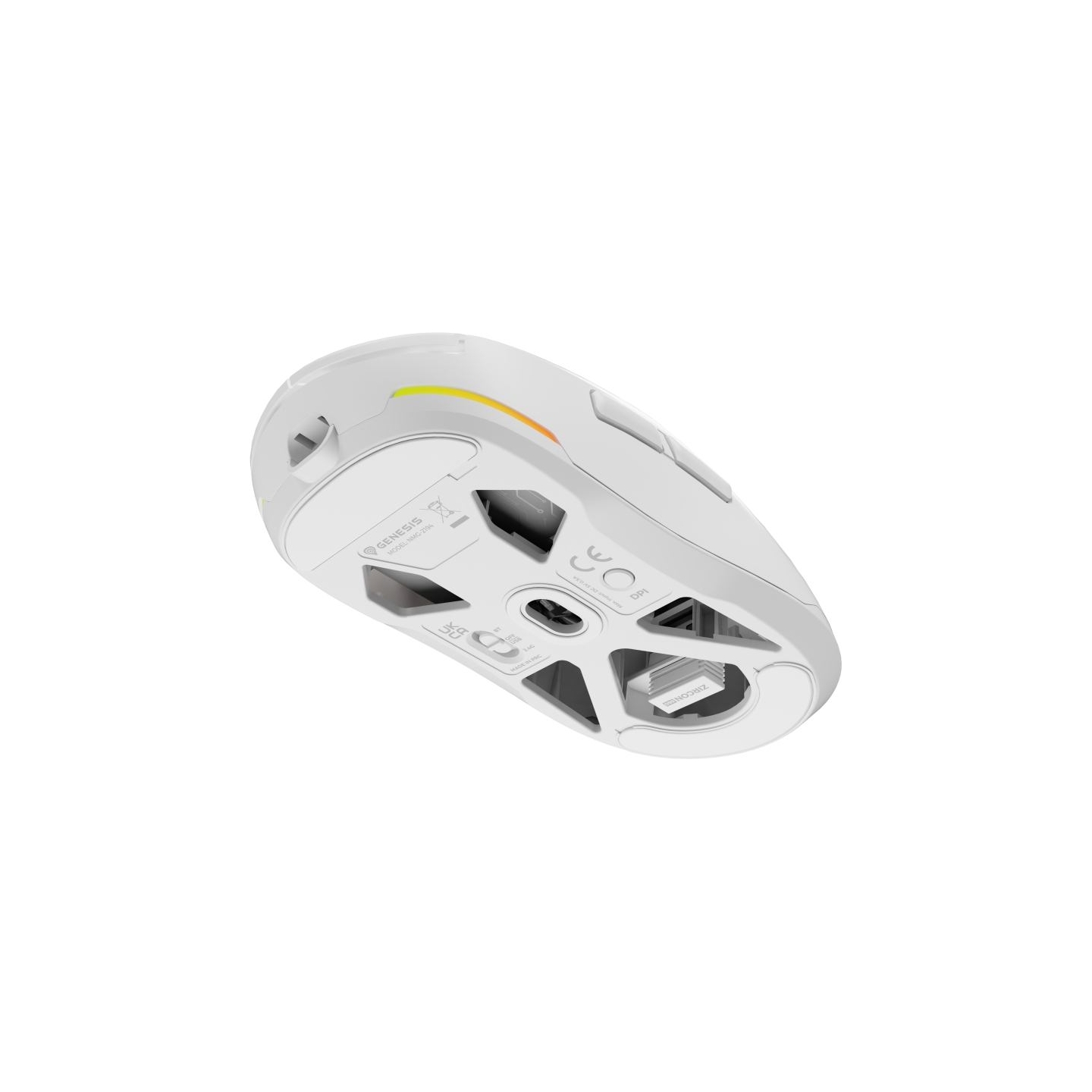 Genesis | Zircon 660 PRO | Gaming Mouse | Wireless/Wired | 2.4 GHz, Bluetooth, USB | White