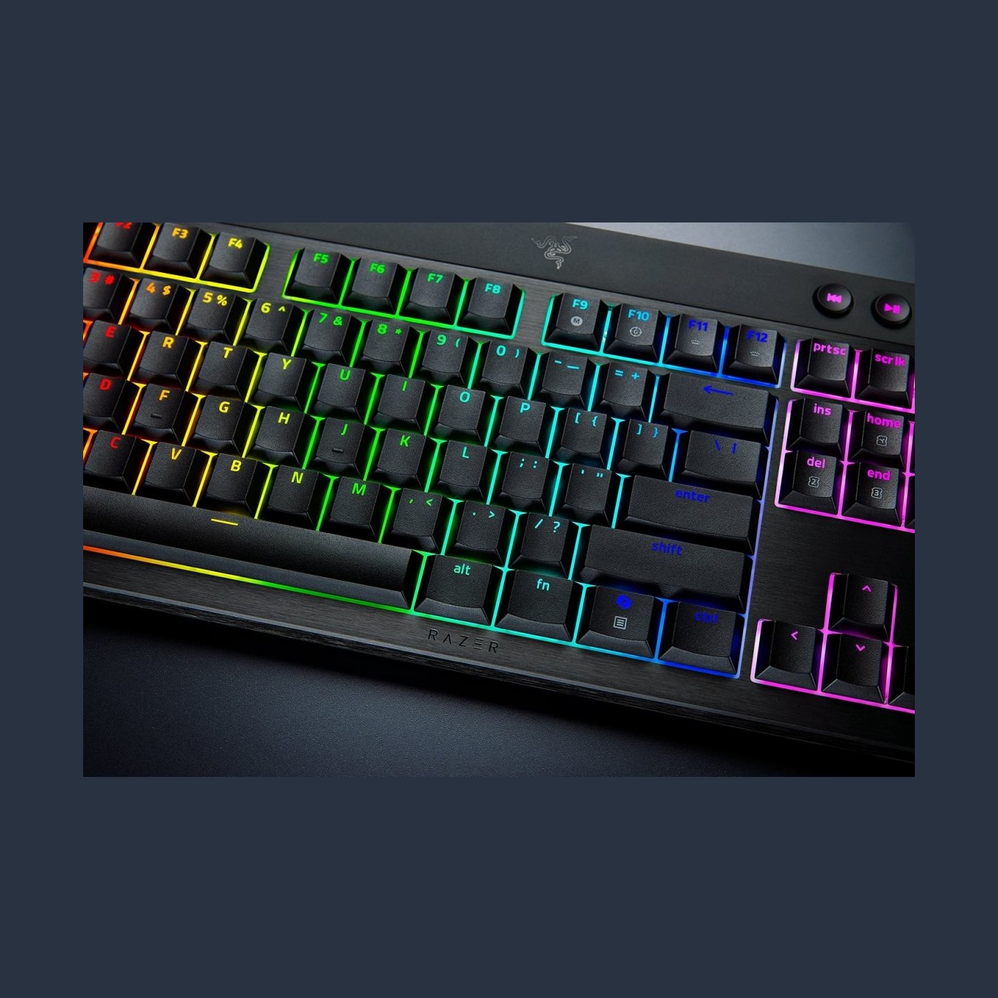 Razer | BlackWidow V4 Low-profile HyperSpeed | Gaming Keyboard | Wireless | US | Yellow Linear
