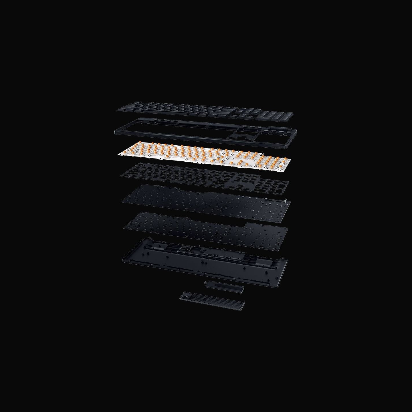 Razer | BlackWidow V4 Low-profile HyperSpeed | Gaming Keyboard | Wireless | US | Yellow Linear
