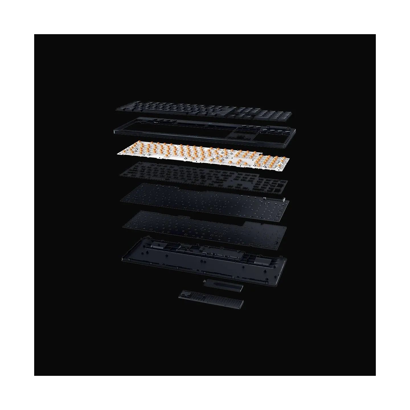 Razer | BlackWidow V4 Low-profile HyperSpeed | Gaming Keyboard | Wireless | US | Yellow Linear