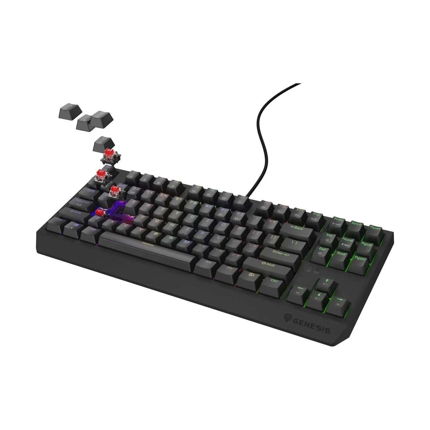 Genesis | THOR 230 | Mechanical Gaming Keyboard | Wired | US | Outemu Brown | Black