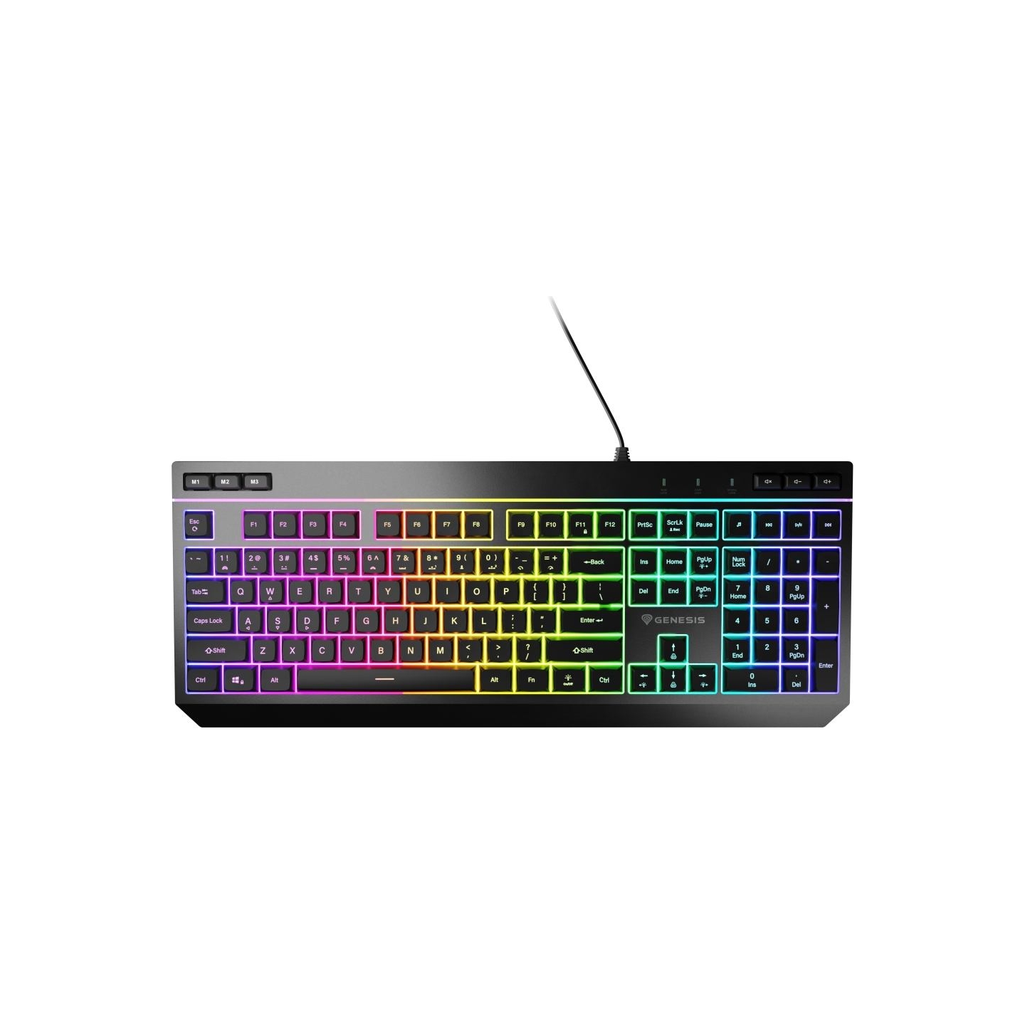 Genesis | Rhod 530 | Membrane Gaming Keyboard | Wired | US | Black
