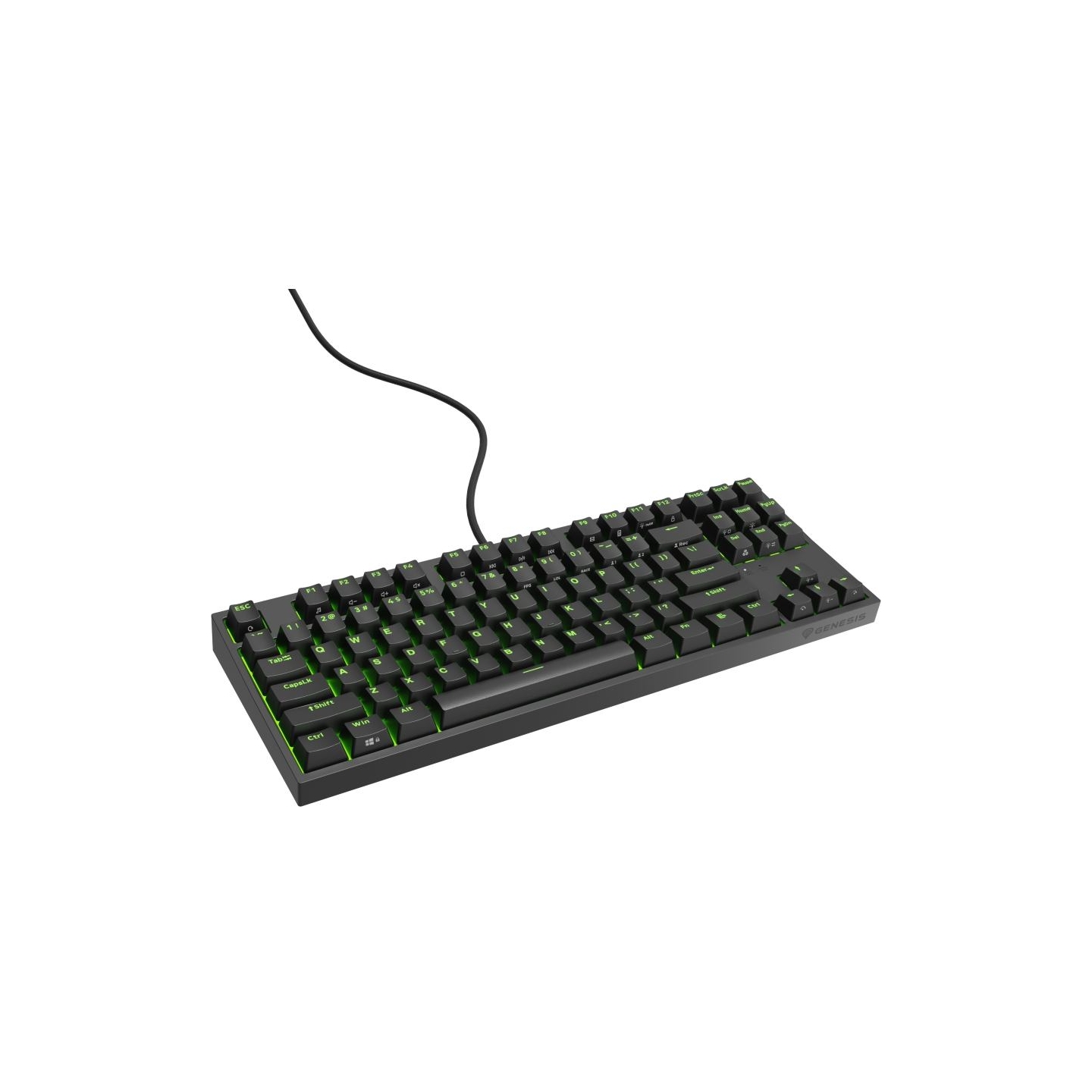 Genesis | THOR 404 TKL | Mechanical Gaming Keyboard | Wired | US | Gateron Yellow Pro | Black | RGB