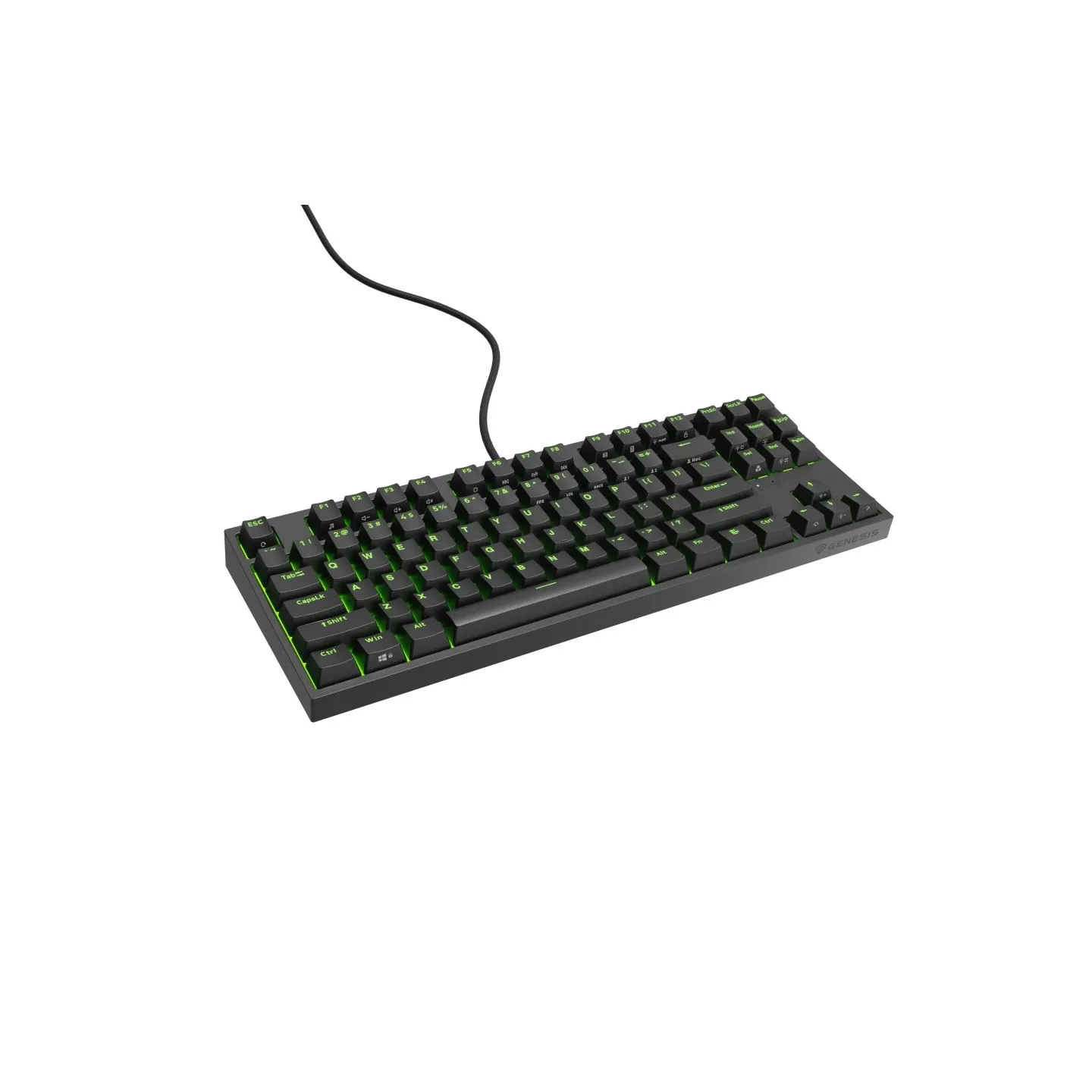 Genesis | THOR 404 TKL | Mechanical Gaming Keyboard | Wired | US | Gateron Yellow Pro | Black | RGB