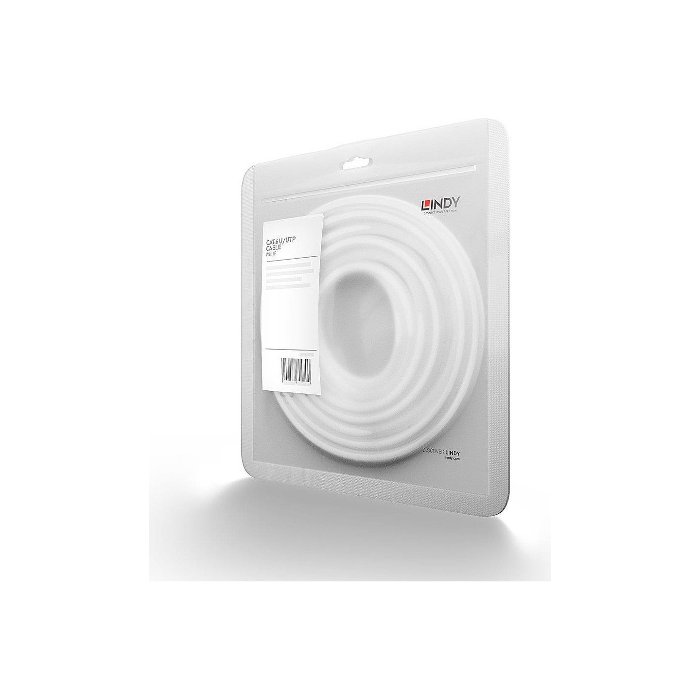 Lindy CABLE CAT6 U/UTP 0.5M/WHITE 48091 LINDY