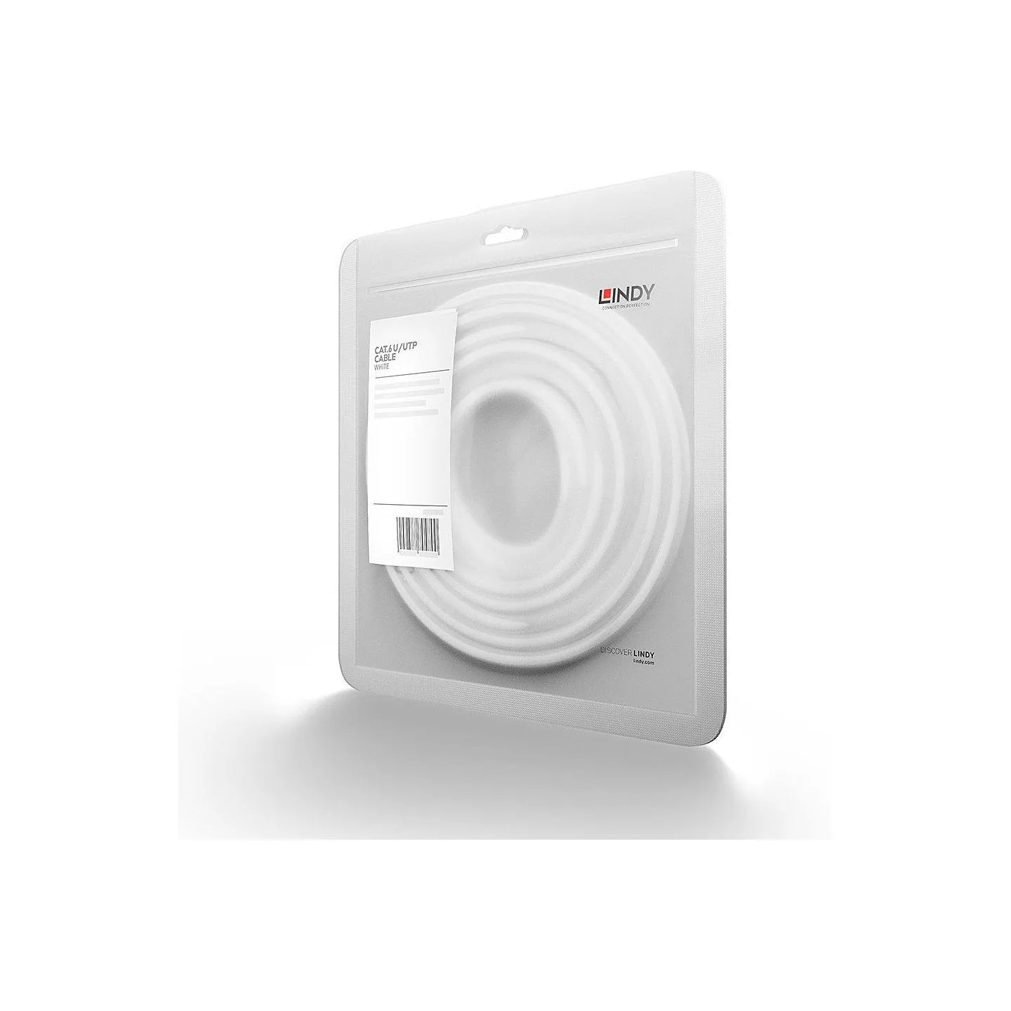 Lindy CABLE CAT6 U/UTP 0.5M/WHITE 48091 LINDY