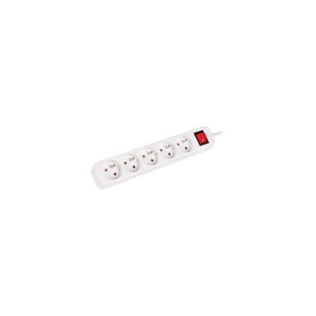 Lanberg Cable Power Strip, 5X French Outlets with Switch, Quality-Grade Copper, 1.5 m | PS1-05E-0150-W