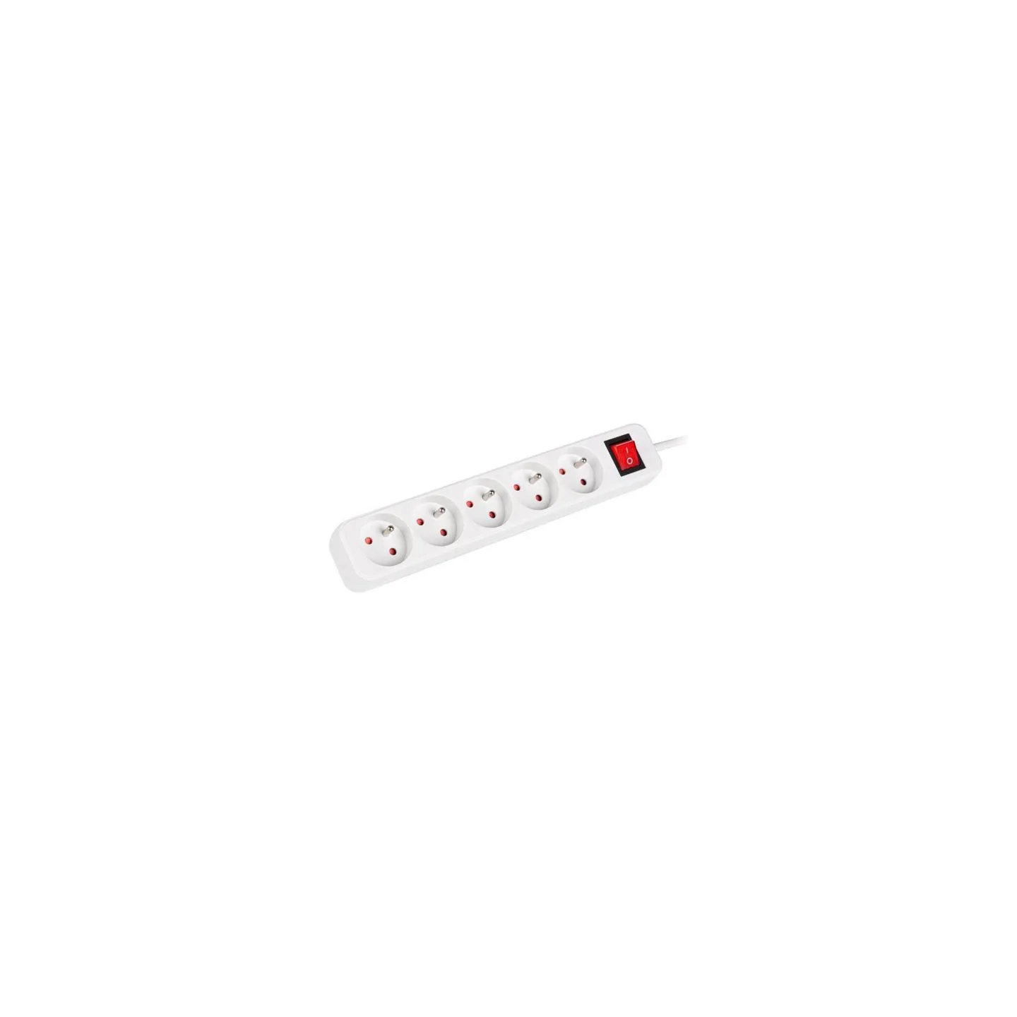 Lanberg Cable Power Strip, 5X French Outlets with Switch, Quality-Grade Copper, 1.5 m | PS1-05E-0150-W
