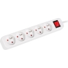 Lanberg Cable Power Strip, 5X French Outlets with Switch, Quality-Grade Copper, 1.5 m | PS1-05E-0150-W