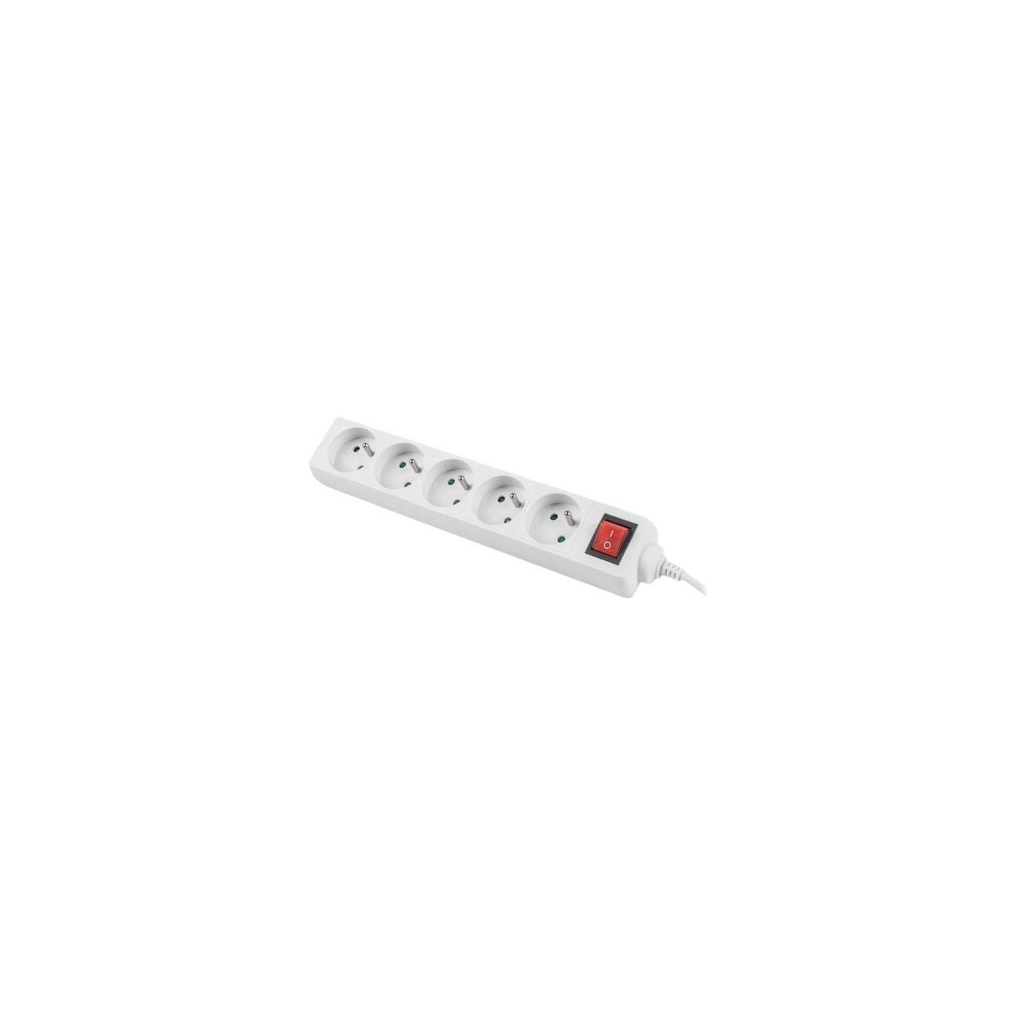 Lanberg Cable Power Strip, 5X French Outlets with Switch, Quality-Grade Copper, 1.5 m | PS1-05E-0150-W