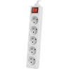 Lanberg Cable Power Strip, 5X French Outlets with Switch, Quality-Grade Copper, 1.5 m | PS1-05E-0150-W