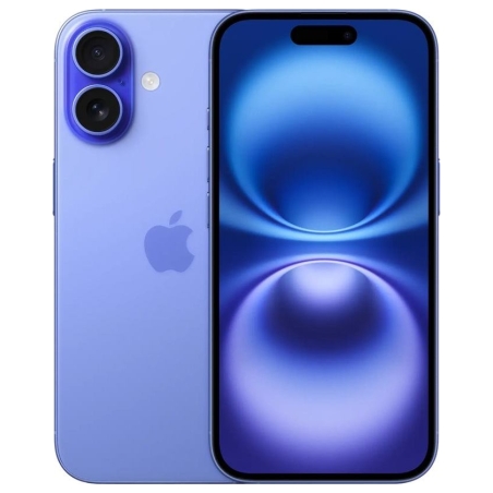 Apple | iPhone 16 | Ultramarine | 6.1 " | 2556 x 1179 pixels | OLED | A18 | Internal RAM 8 GB | 128 GB | Dual SIM | Nano SIM | 5