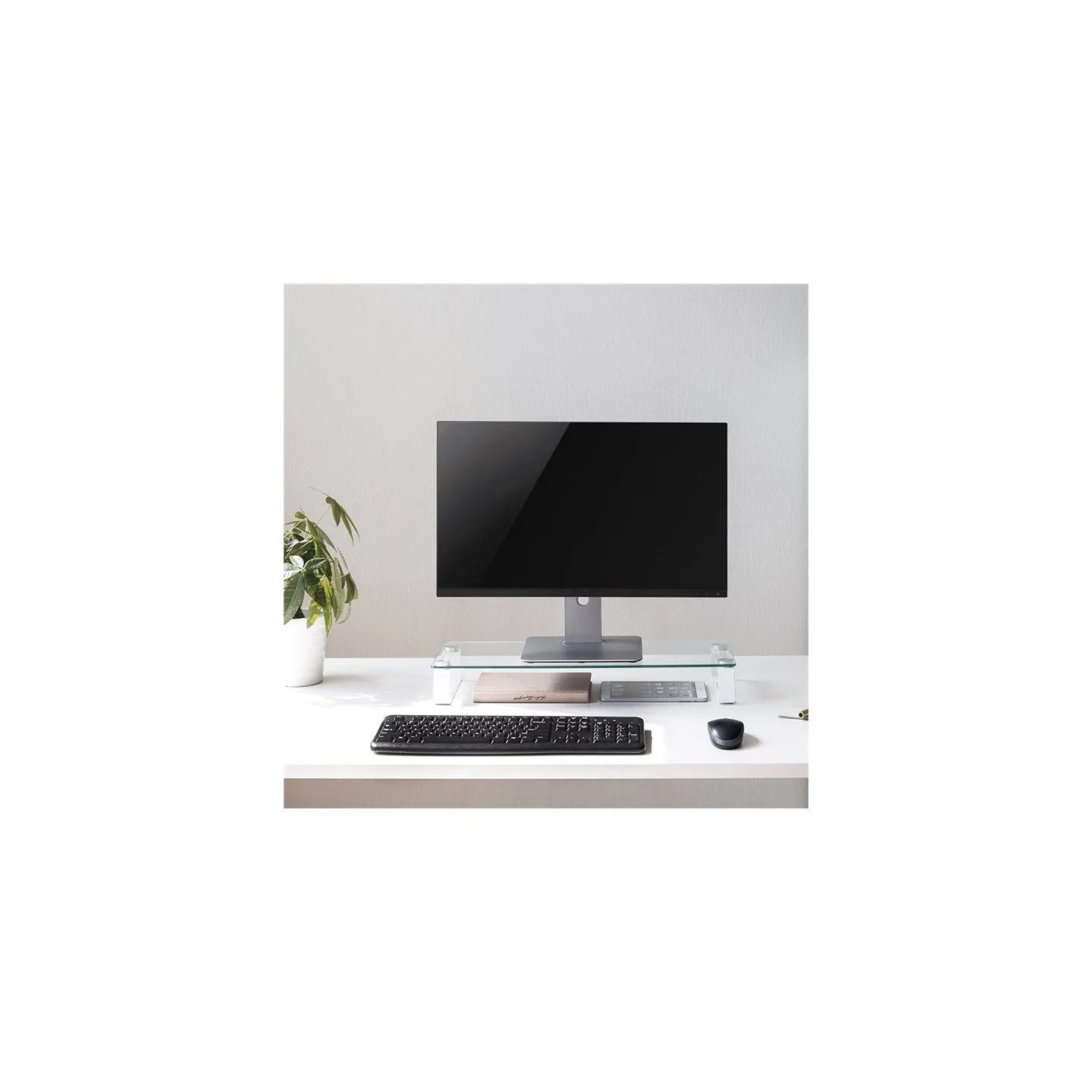 Logilink BP0027 Tabletop monitor riser, glass | Logilink