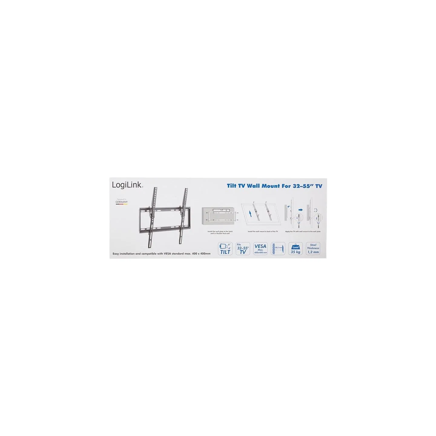 Logilink BP0037 TV Wall mount, 32"-55", tilt, small | Logilink | BP0037 TV Wall mount, 32"-55", tilt, small | 32–55 " | Maximum 