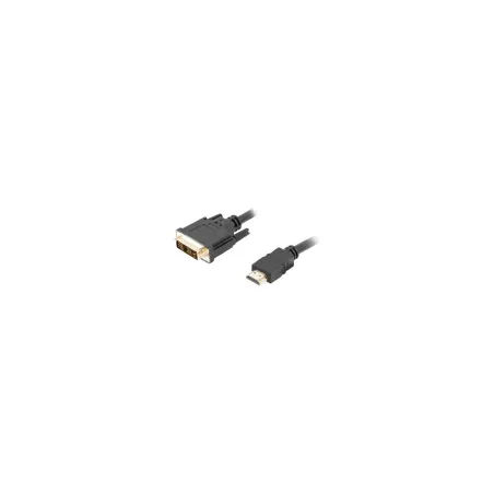 Lanberg HDMI to DVI-D Cable, Single Link with Gold-Plated Connectors | CA-HDDV-10CC-0018-BK | HDMI to DVI-D | 1.8 m