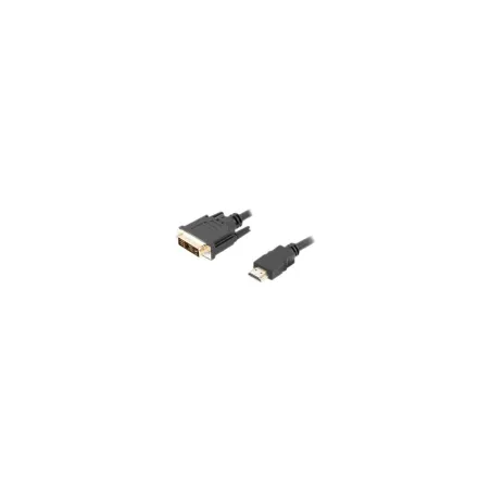 Lanberg HDMI to DVI-D Cable, Single Link with Gold-Plated Connectors | CA-HDDV-10CC-0018-BK | HDMI to DVI-D | 1.8 m