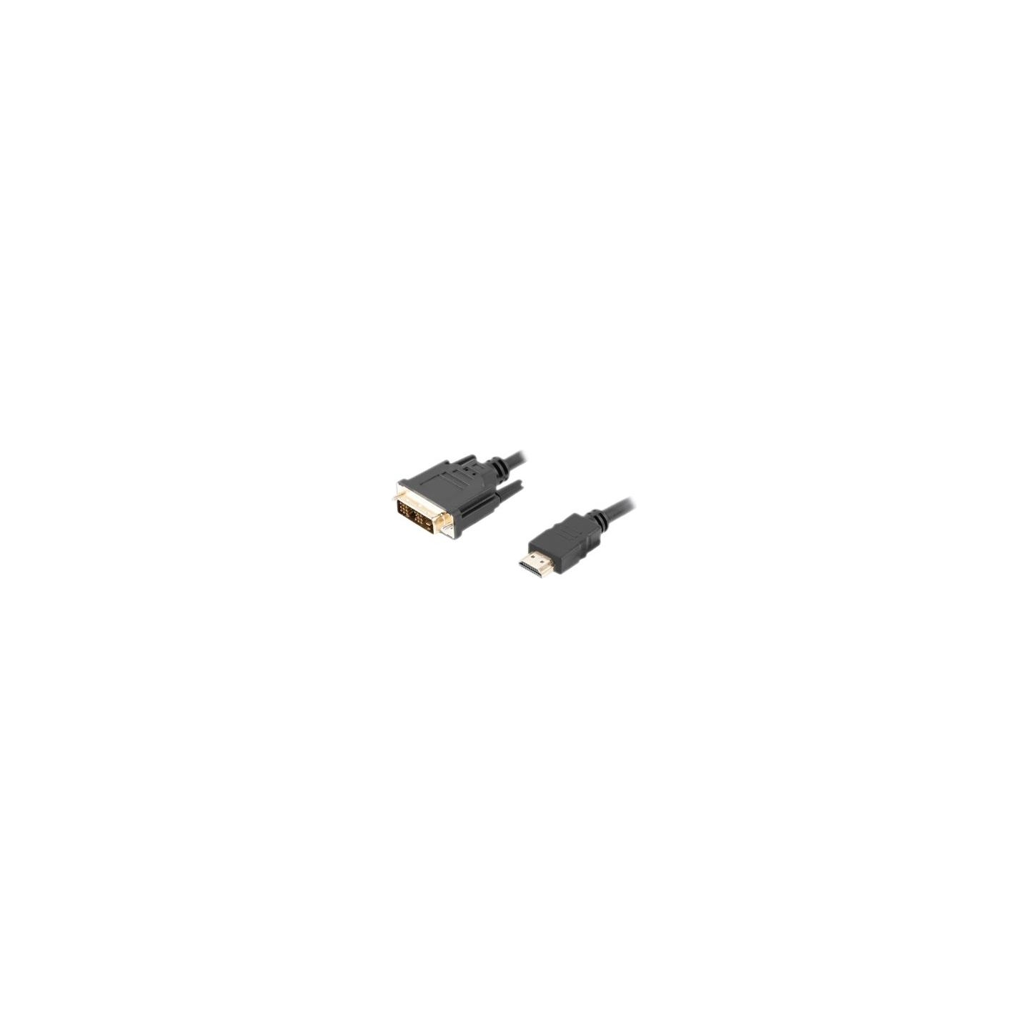 Lanberg HDMI to DVI-D Cable, Single Link with Gold-Plated Connectors | CA-HDDV-10CC-0018-BK | HDMI to DVI-D | 1.8 m