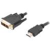 Lanberg HDMI to DVI-D Cable, Single Link with Gold-Plated Connectors | CA-HDDV-10CC-0018-BK | HDMI to DVI-D | 1.8 m
