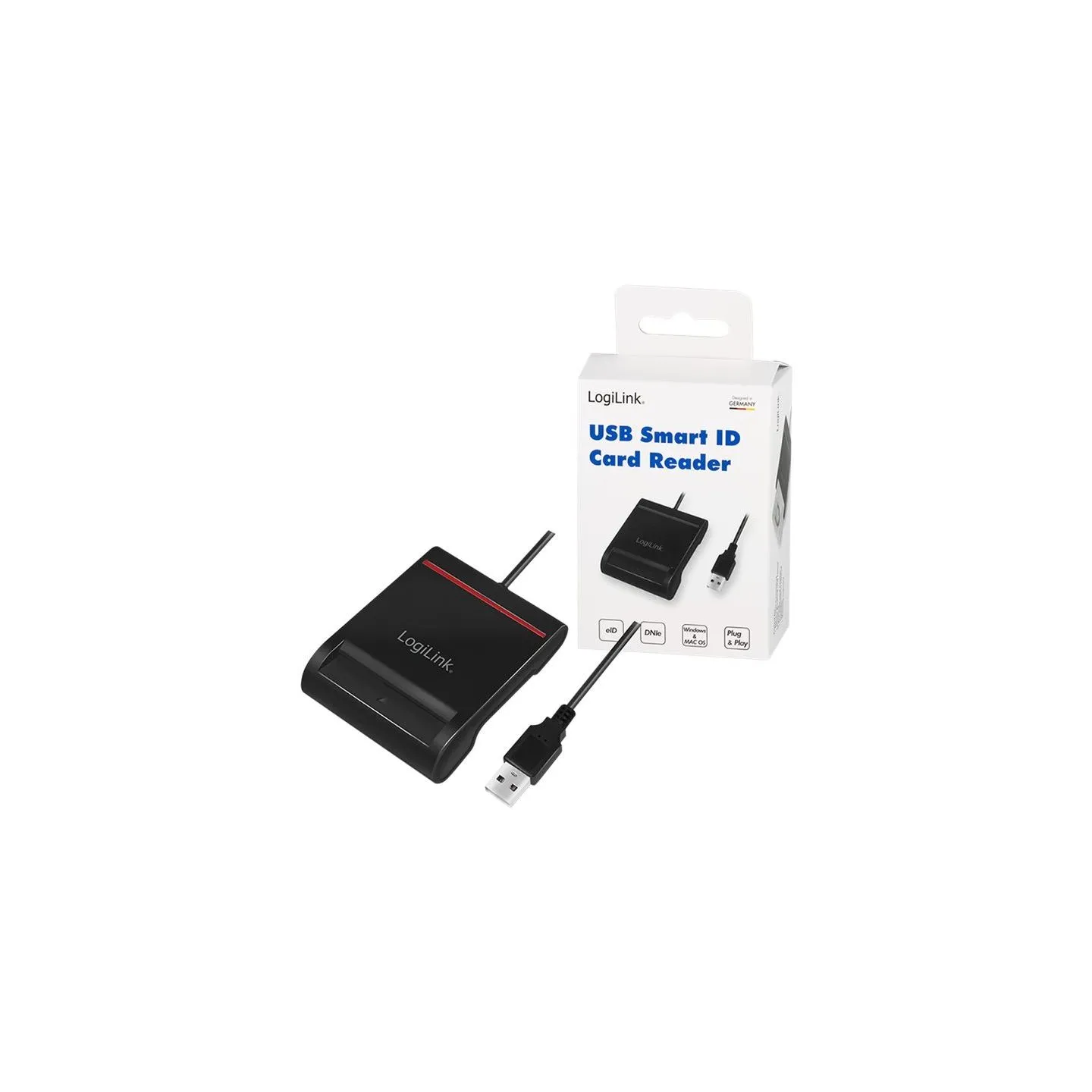Logilink | USB 2.0 card reader, for smart ID | CR0047 | Card Reader