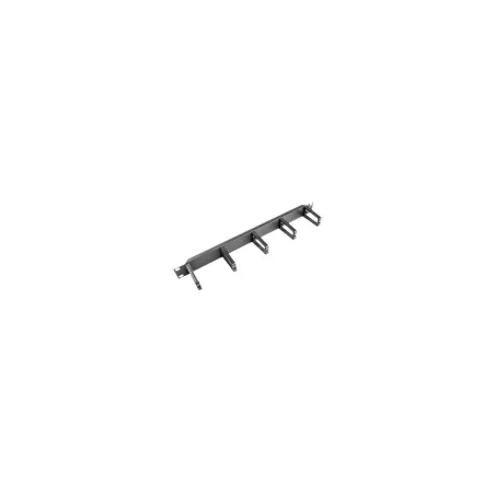 Lanberg 19" cable management panel with 5 plastic holders 1U type B | AK-1202-B | Black