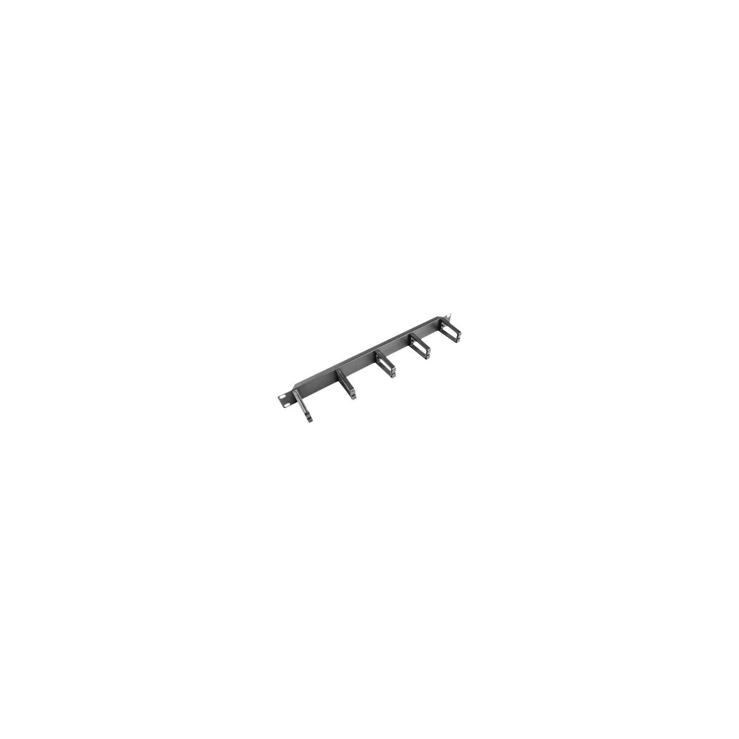 Lanberg 19" cable management panel with 5 plastic holders 1U type B | AK-1202-B | Black