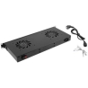 Lanberg 19" fan unit/ventilation panel with LCD 2 fans + thermostat 230V | AK-1502-B | Black