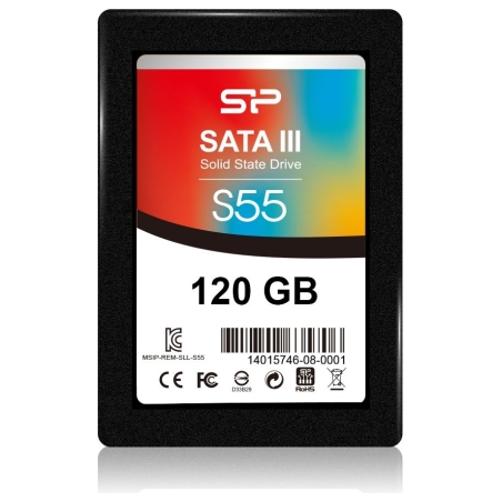 Silicon Power | Slim S55 | 120 GB | Solid-state drive interface SATA | Read speed 550 MB/s | Write speed 420 MB/s