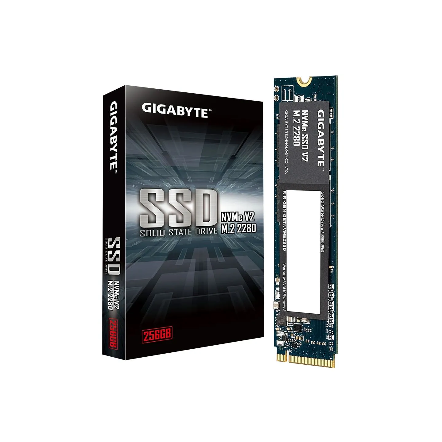 Gigabyte SSD | 256 GB | SSD form factor M.2 2280 | Solid-state drive interface PCIe 3.0 x4 NVMe | Read speed 3200 MB/s | Write s