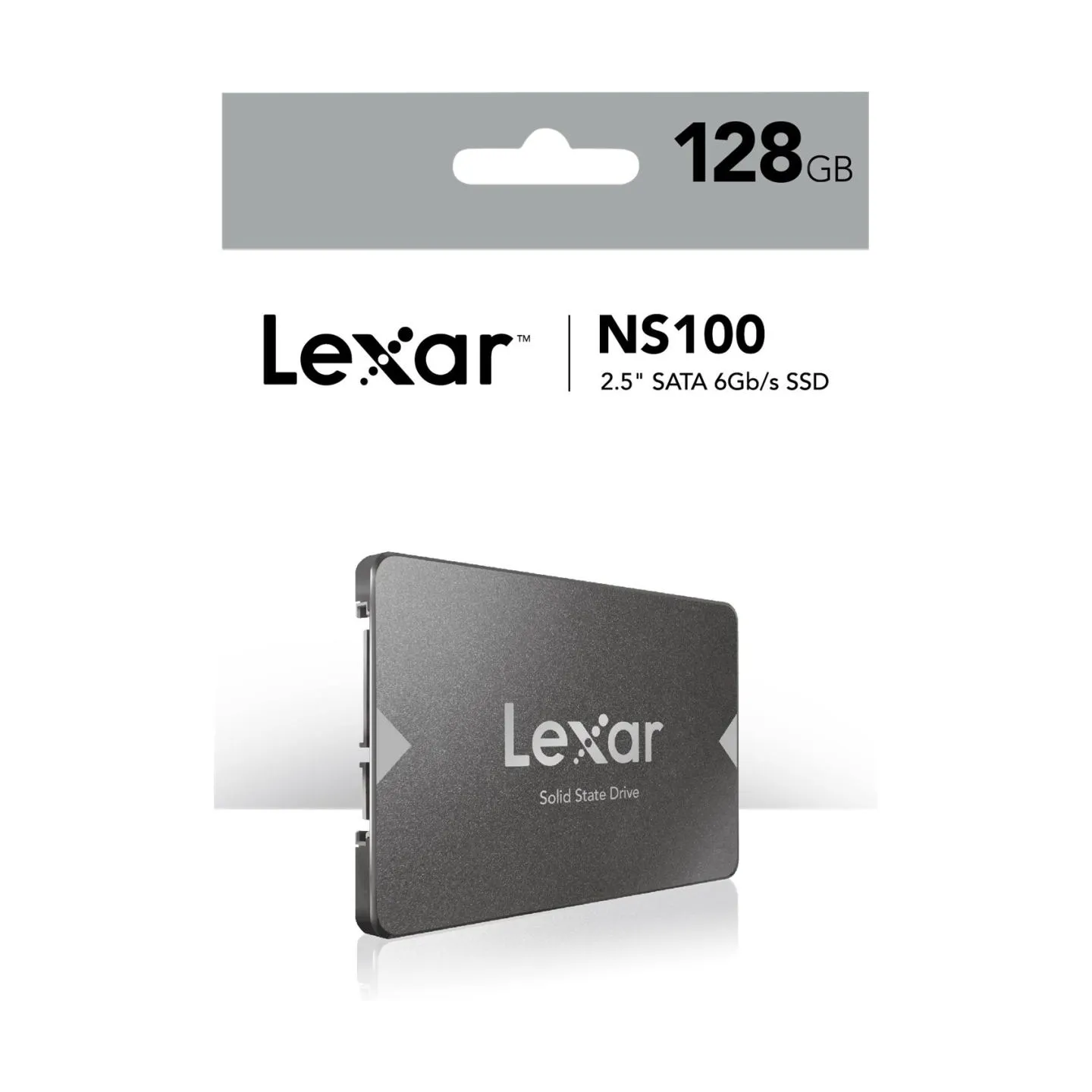 Lexar | NS100 | 128 GB | SSD form factor 2.5" | Solid-state drive interface SATA III | Read speed 520 MB/s | Write speed 510 MB/