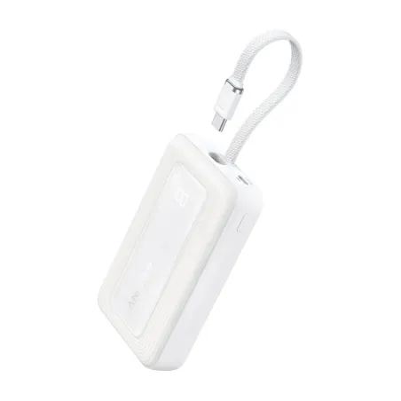 Anker Power Bank, Built-In USB-C Cable, 30W | A1688H21 | 10000 mAh | White
