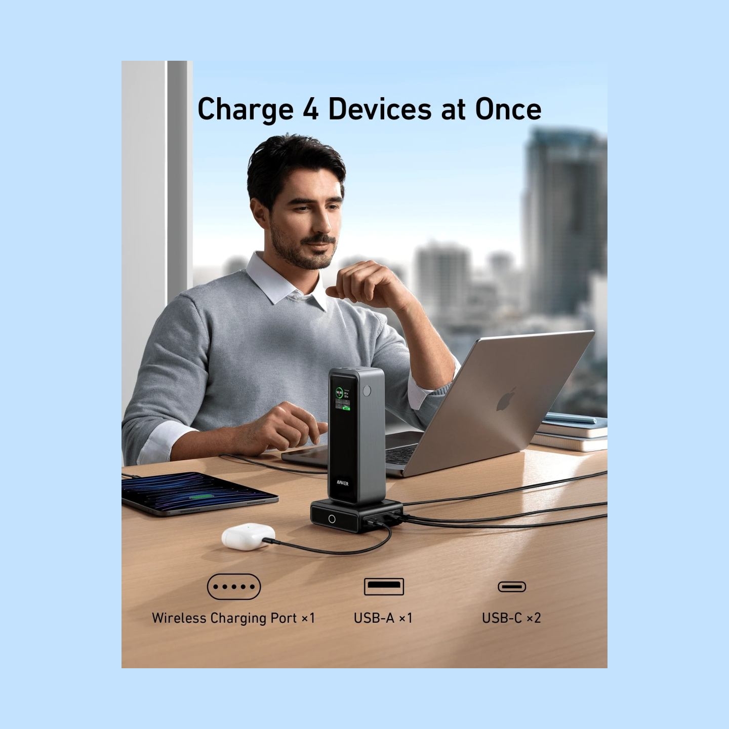 Anker Prime Charging Base for Power Bank, 100W | A1902311 | Black