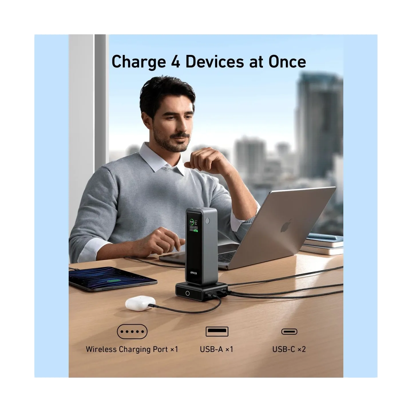 Anker Prime Charging Base for Power Bank, 100W | A1902311 | Black