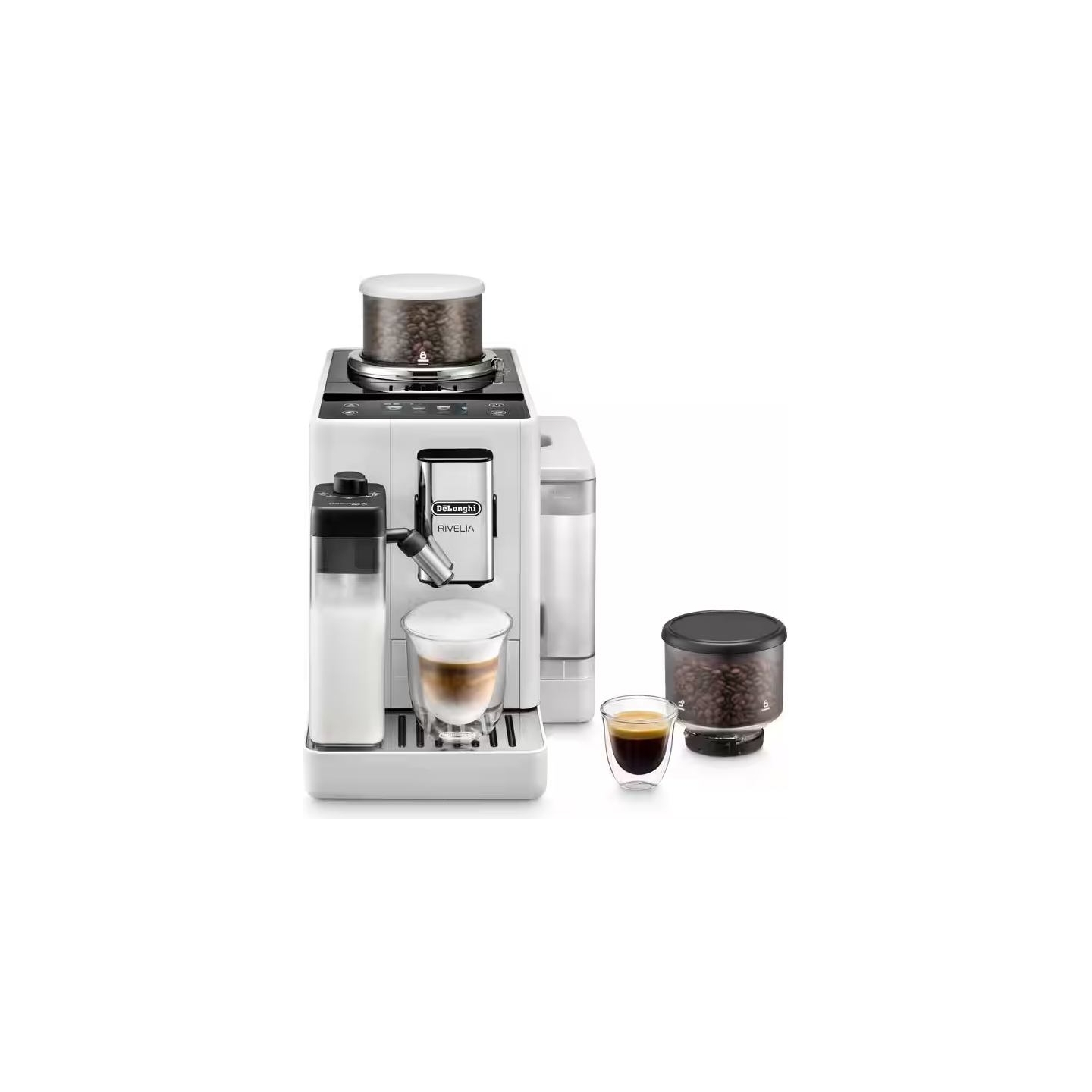 Delonghi | Coffee maker | Rivelia EXAM440.55.W | Pump pressure 19 bar | Built-in milk frother | Fully Automatic | 1450 W | Arcti