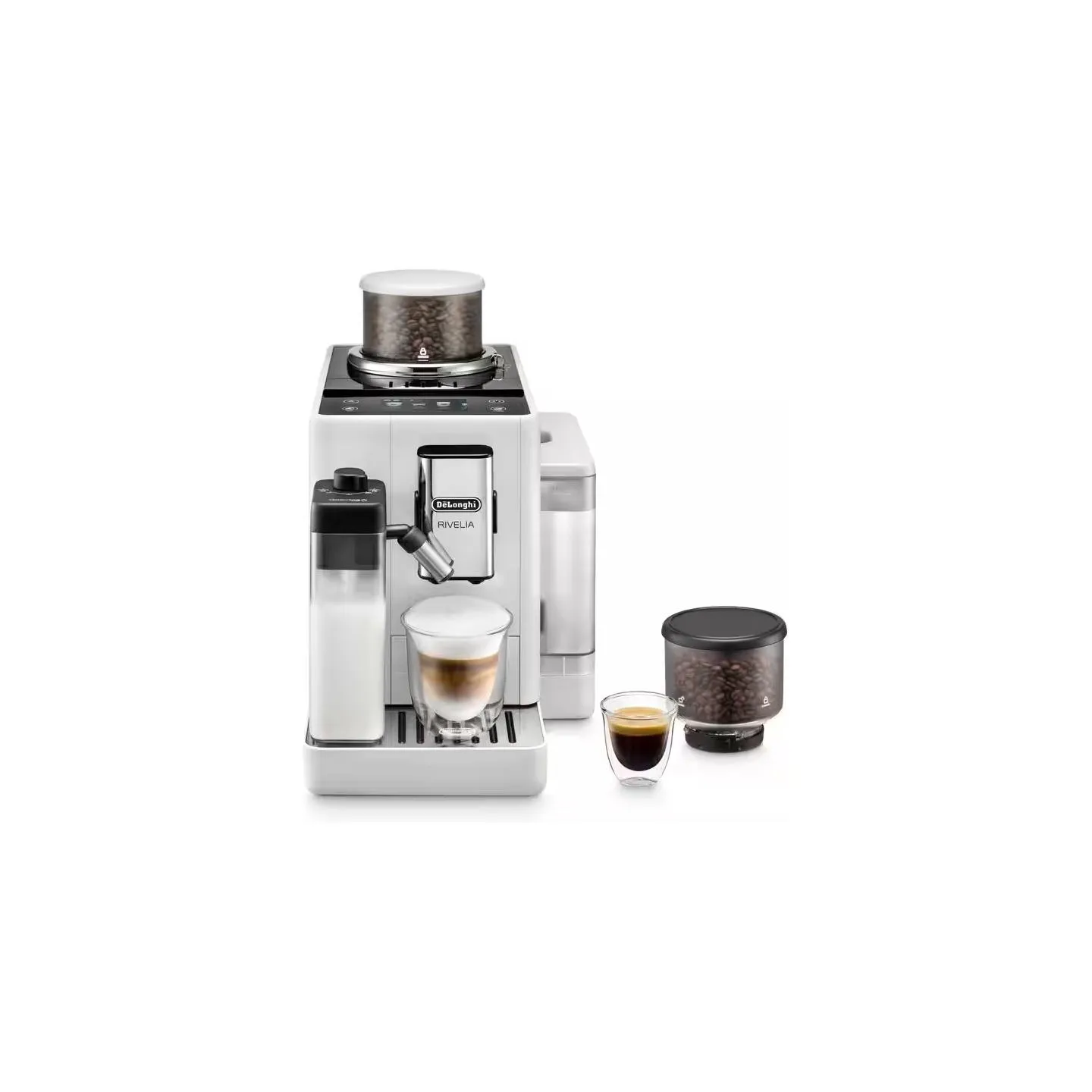 Delonghi | Coffee maker | Rivelia EXAM440.55.W | Pump pressure 19 bar | Built-in milk frother | Fully Automatic | 1450 W | Arcti