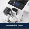 Delonghi | Coffee maker | Rivelia EXAM440.55.W | Pump pressure 19 bar | Built-in milk frother | Fully Automatic | 1450 W | Arcti
