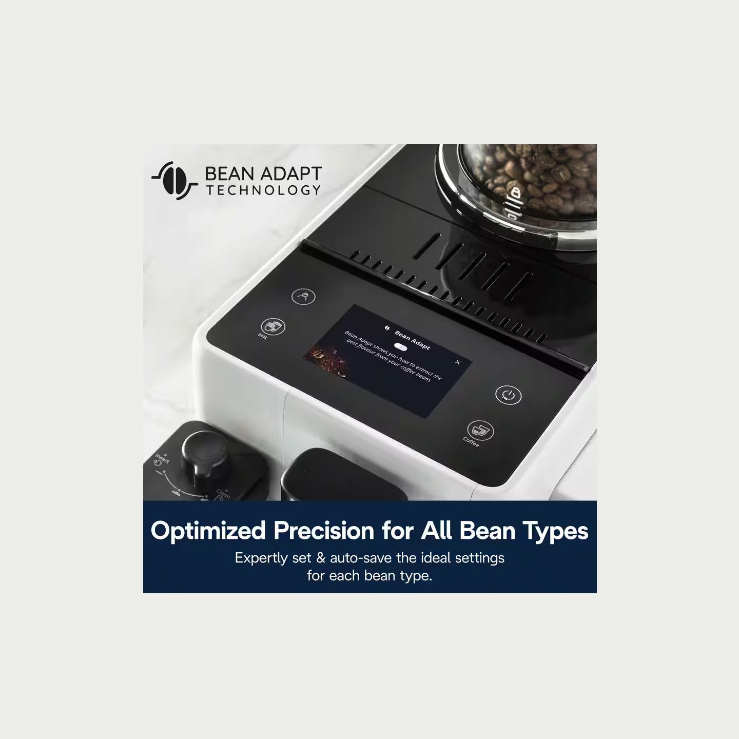 Delonghi | Coffee maker | Rivelia EXAM440.55.W | Pump pressure 19 bar | Built-in milk frother | Fully Automatic | 1450 W | Arcti
