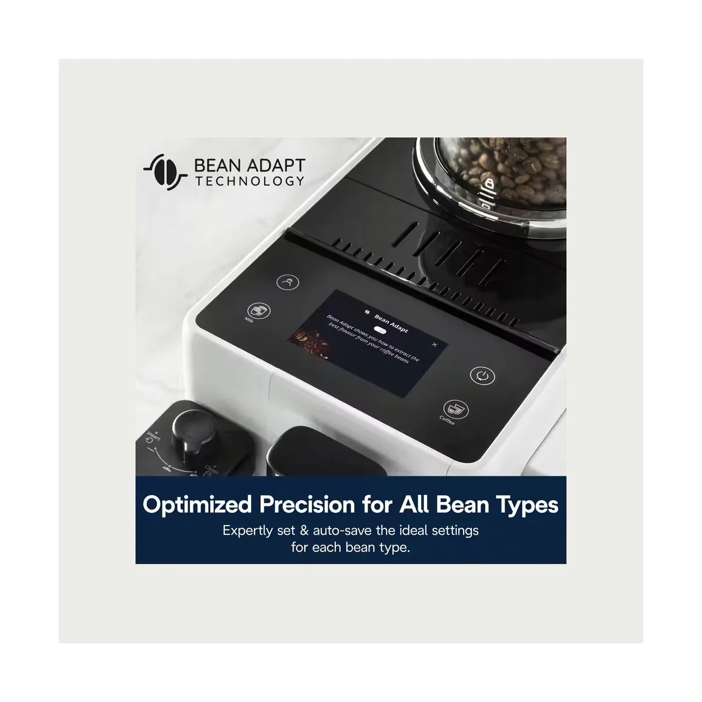 Delonghi | Coffee maker | Rivelia EXAM440.55.W | Pump pressure 19 bar | Built-in milk frother | Fully Automatic | 1450 W | Arcti