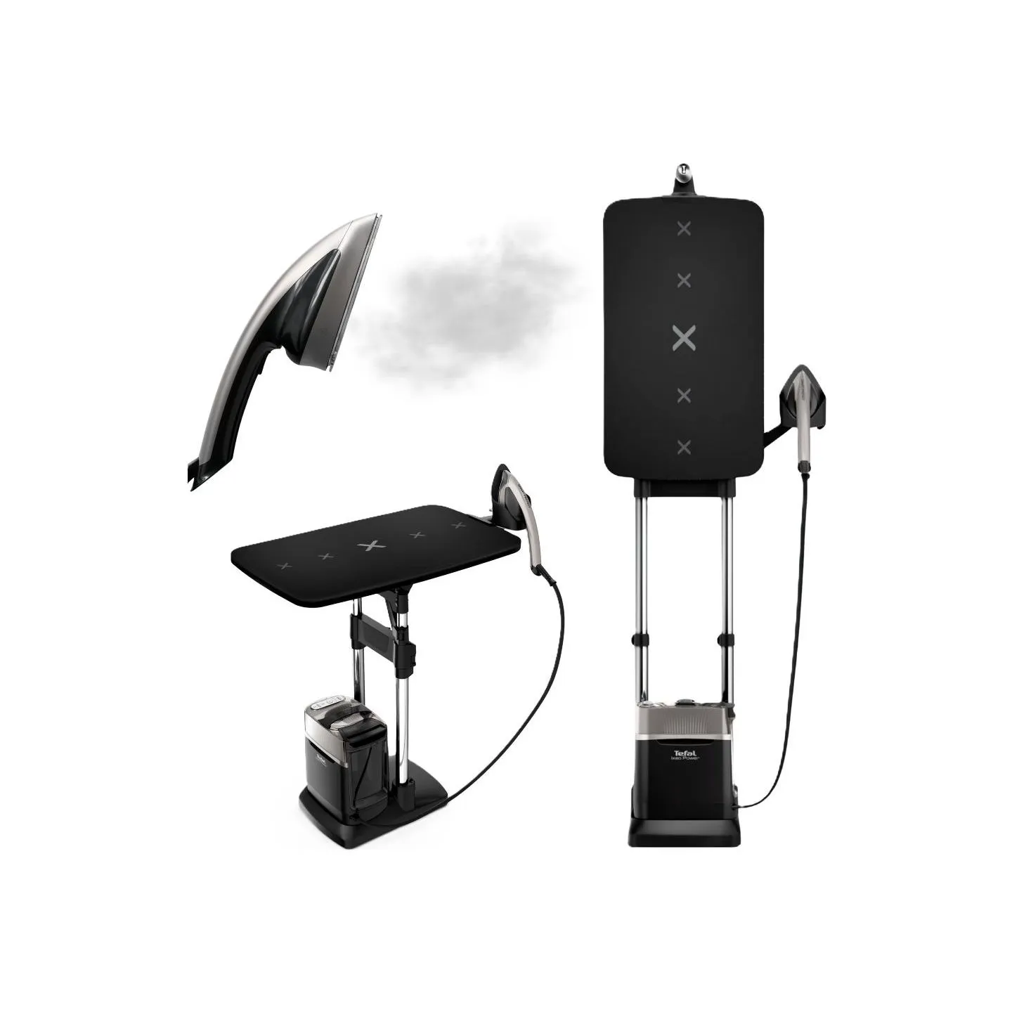 Tefal All-in-One Garment Steamer | QT2028 | Stand Steamer | 2170 W | 100 g/min | 1.1 L | Premium Silver