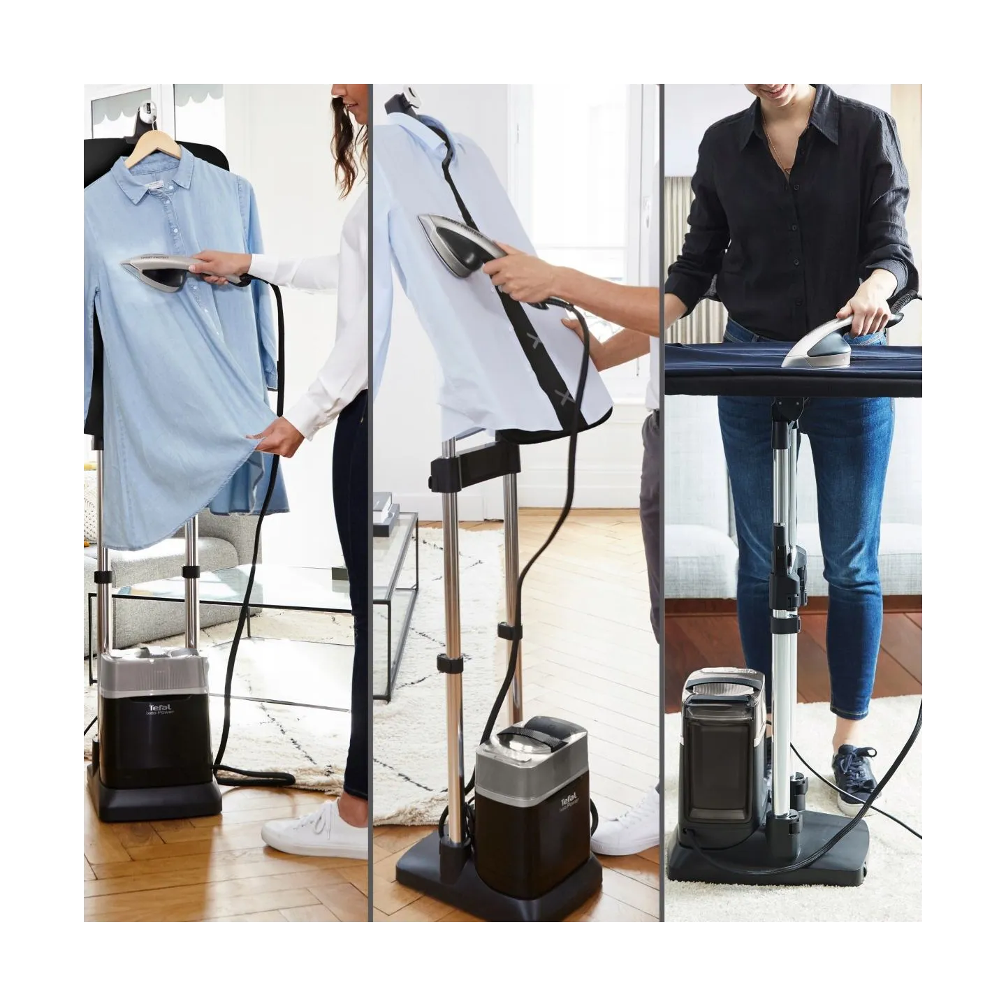 Tefal All-in-One Garment Steamer | QT2028 | Stand Steamer | 2170 W | 100 g/min | 1.1 L | Premium Silver