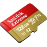 Sandisk Extreme microSDXC 128GB for Action Cams and Drones + SD Adapter + 1 year RescuePRO Deluxe up to 190MB/s & 90MB/s Read/Wr