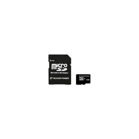 Silicon Power | 8 GB | MicroSDHC | Flash memory class 10 | SD adapter