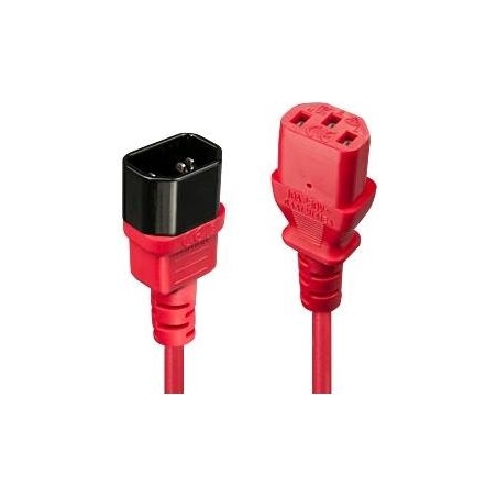 Lindy CABLE POWER IEC EXTENSION 1M/RED 30477 LINDY