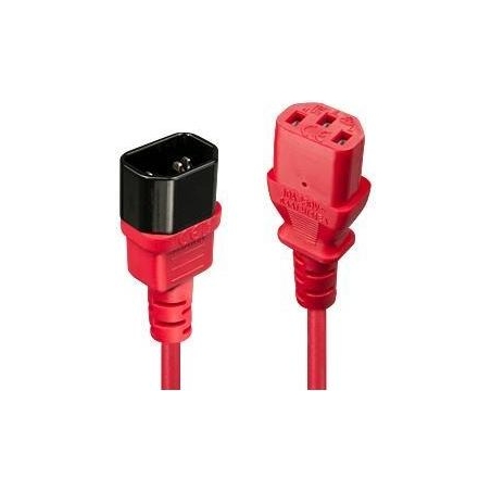 Lindy CABLE POWER IEC EXTENSION 2M/RED 30478 LINDY