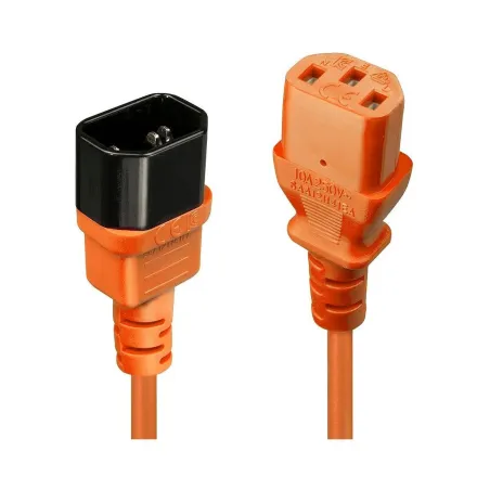 Lindy CABLE POWER IEC EXTENSION 0.5M/ORANGE 30473 LINDY