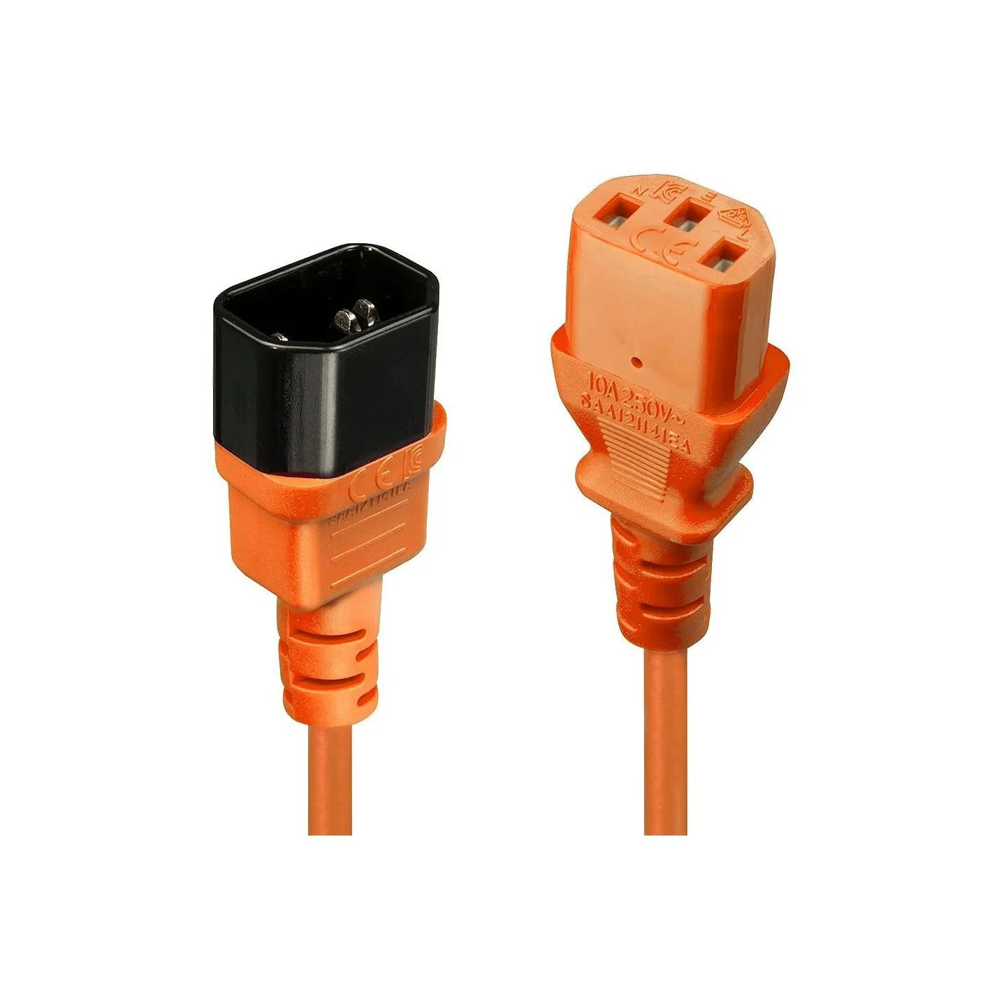 Lindy CABLE POWER IEC EXTENSION 0.5M/ORANGE 30473 LINDY