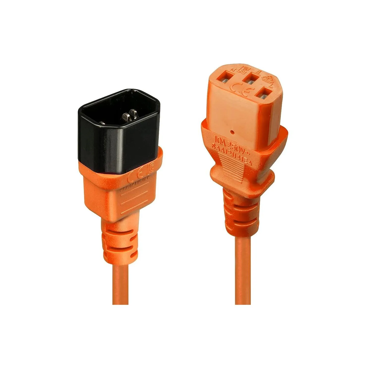 Lindy CABLE POWER IEC EXTENSION 1M/ORANGE 30474 LINDY