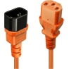 Lindy CABLE POWER IEC EXTENSION 1M/ORANGE 30474 LINDY