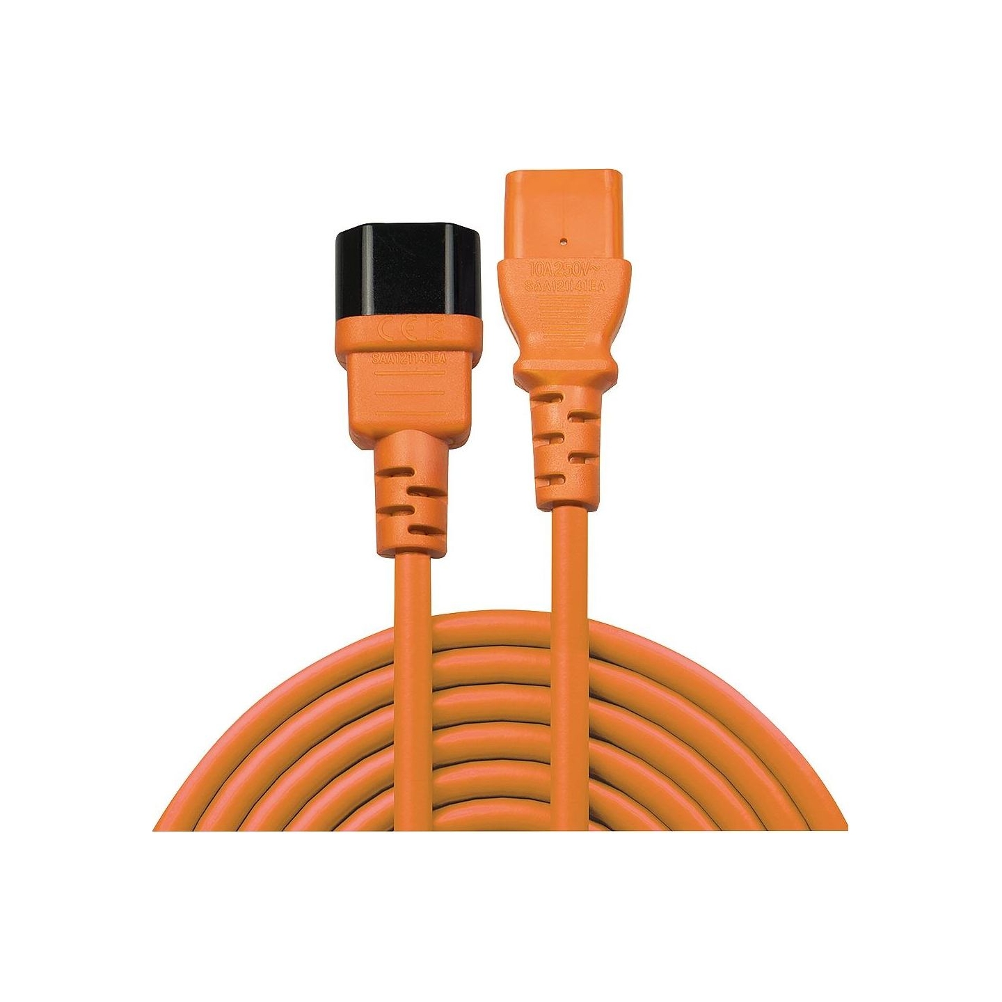 Lindy CABLE POWER IEC EXTENSION 1M/ORANGE 30474 LINDY