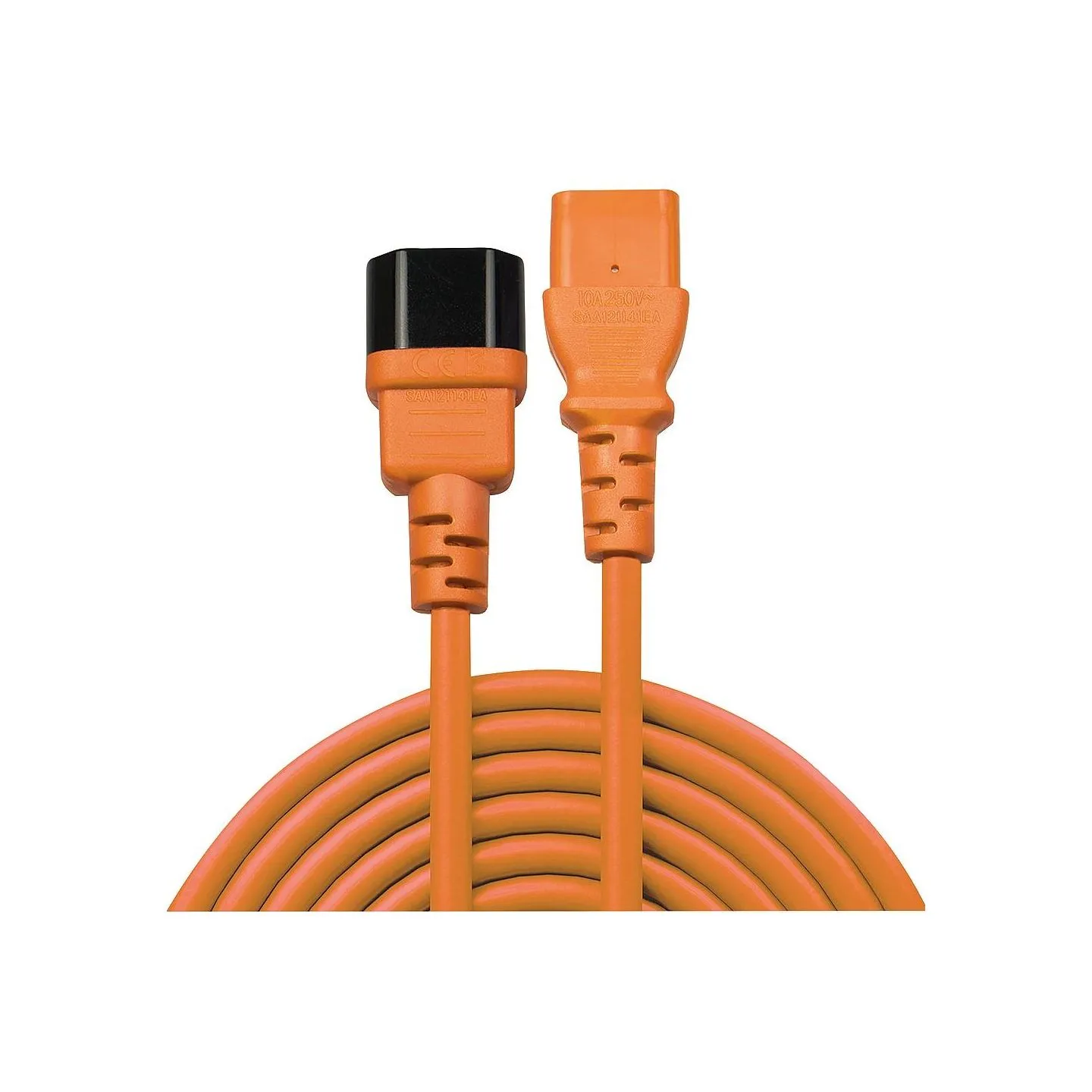 Lindy CABLE POWER IEC EXTENSION 1M/ORANGE 30474 LINDY